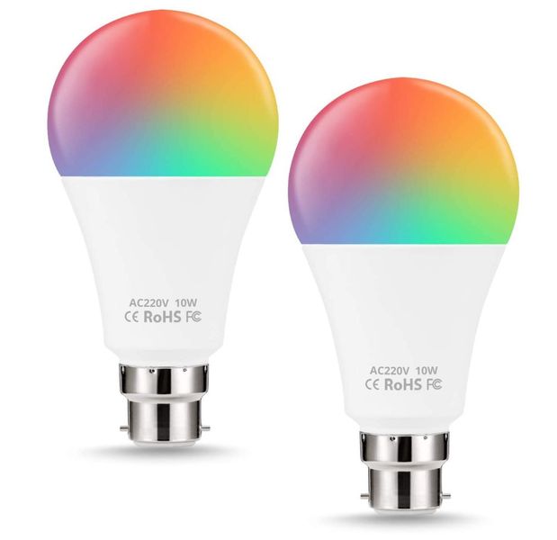 Smart LED Light Bulb A60 B22 WiFi - 2 Pack