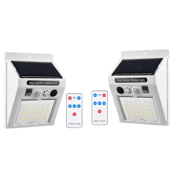 Set of 2 LED Solar Burglar Warning Alarms Q-666-2