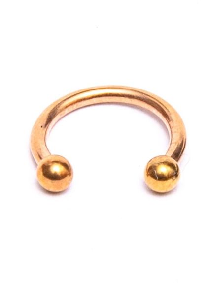 Fabulae PVD Gold Coated Circular Body Piercing Jewellery, Daisy