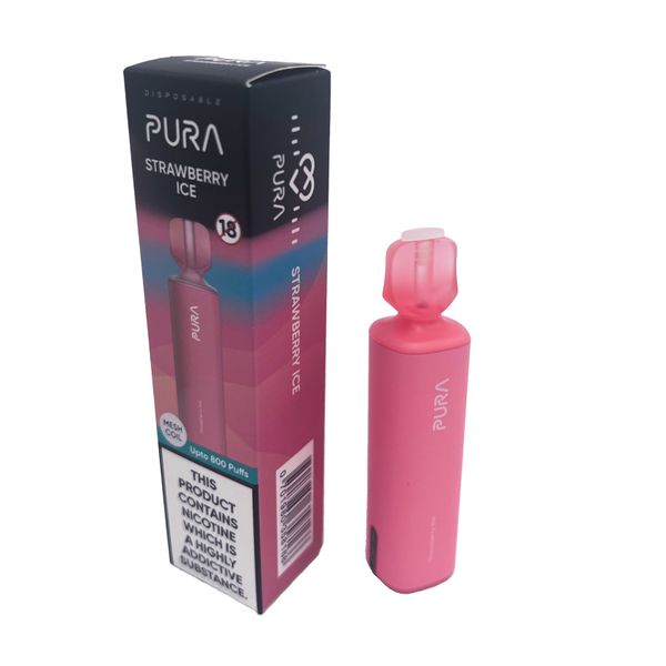 Pura 800 Puffs Strawberry Ice Flavour - 20mg