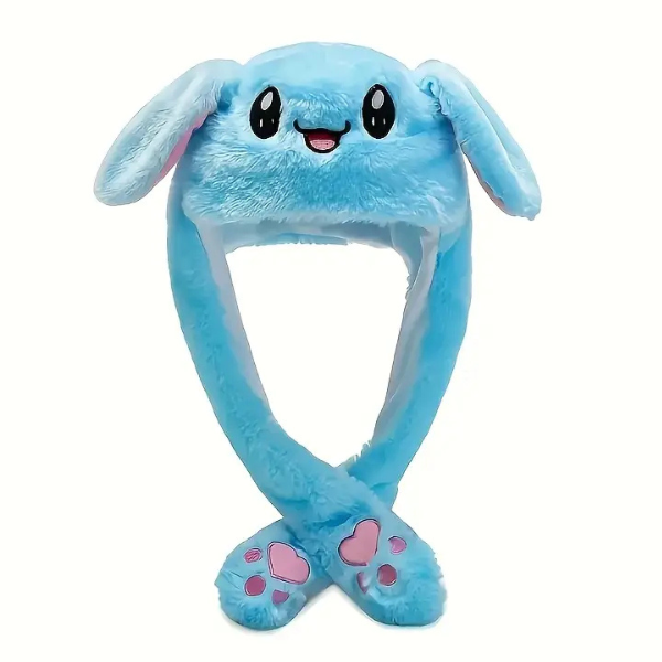 Bunny Winter Beanie Hat with Moving Ears - Baby Blue - SuperSoft &amp;Warm