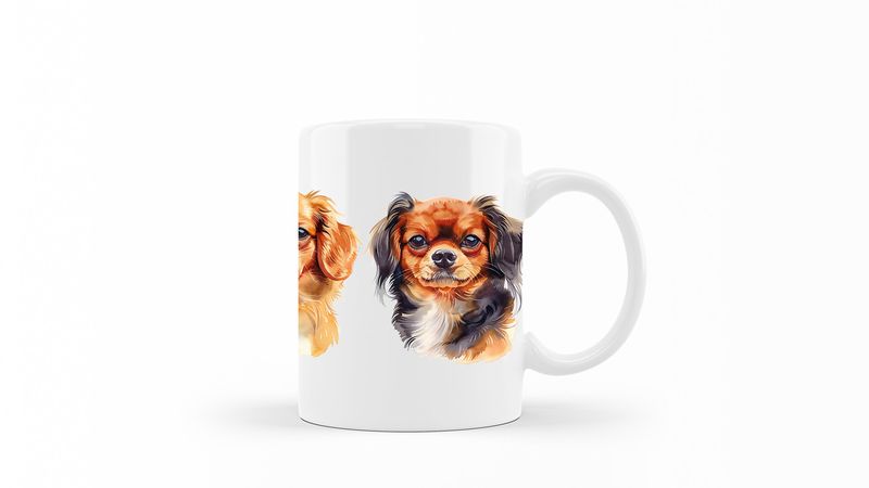 Tibetan-Spaniel Printed Coffee Mug