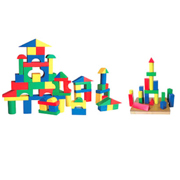 50 Piece Colourful Wooden Blocks