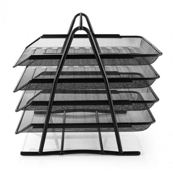 4 Drawers Letter Tray Organizer, A4 Organizer Mesh Tray Mesh Design