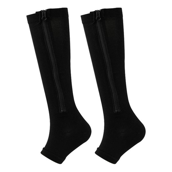 MorFansi Zipper Compression Socks for Women &amp; Men Circulation Calf Knee