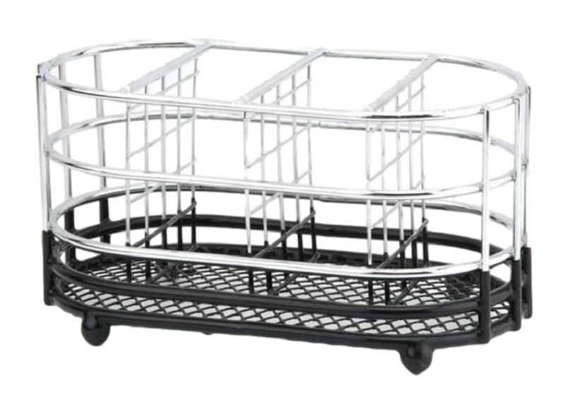 Chrome Cutlery Caddy.Black