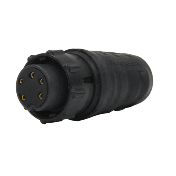 EN3C5FX EN3 5-Pin Female Cord Connector, Gold, IP68, Solder Cup