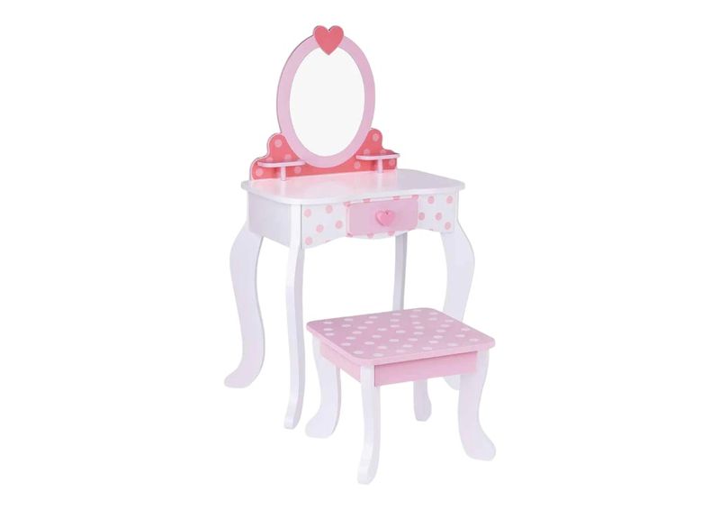 Girls Pretend Play Make-Up &amp; Vanity Table Toy Set