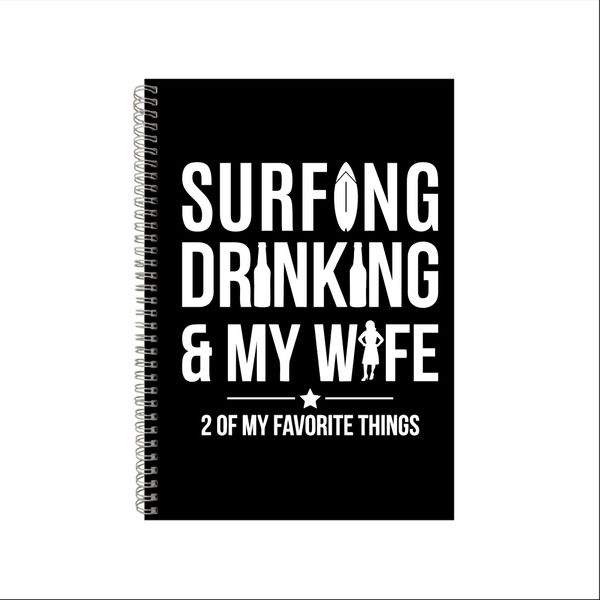 Surfing Notebook Surfer Gift Idea Writing Books A4 Notepad 05