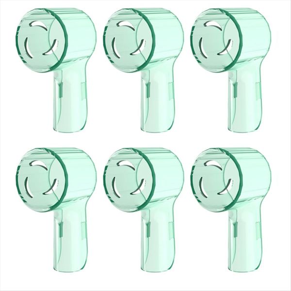 6Pcs Toothbrush Heads Dustproof Cover Fits For Oral B Pink