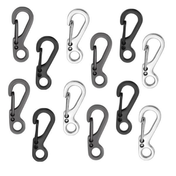 Camping Heavy Duty Carabiner Keyring Set of 12 Jumbo Pack