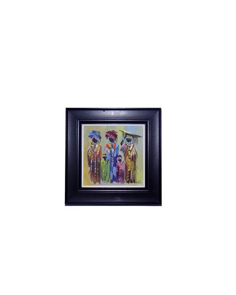 Ladies ethnic-Canvas Framed Fine Art Painting-Wall Art