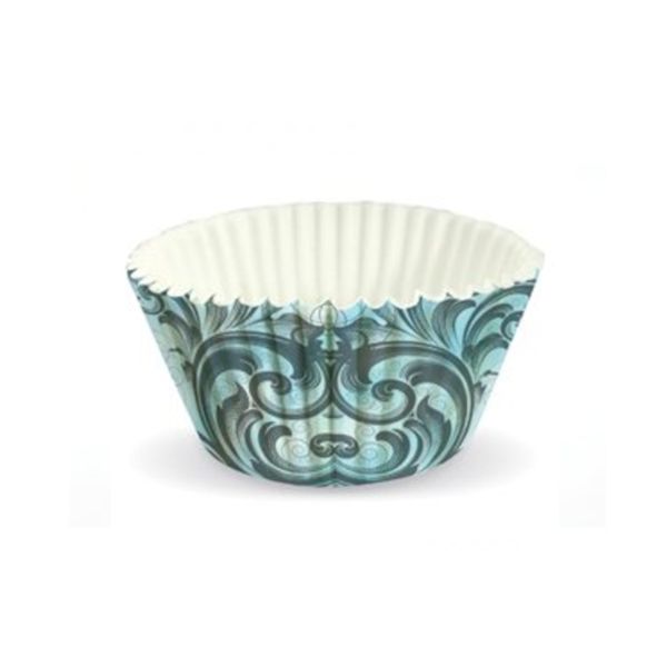 3 x 72 - Eddingtons Medium Baking Cupcake Muffin Wrappers Cases - Blue Rococo