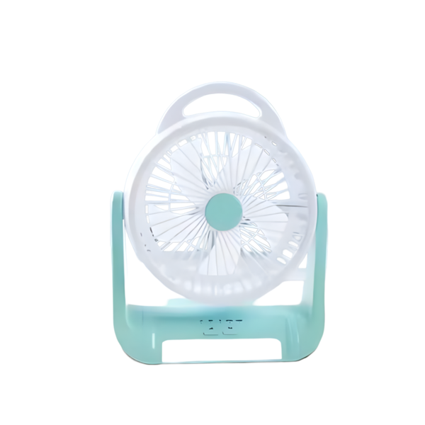 6-Inch Rechargeable Battery Fan with 3 Blades And LED Light