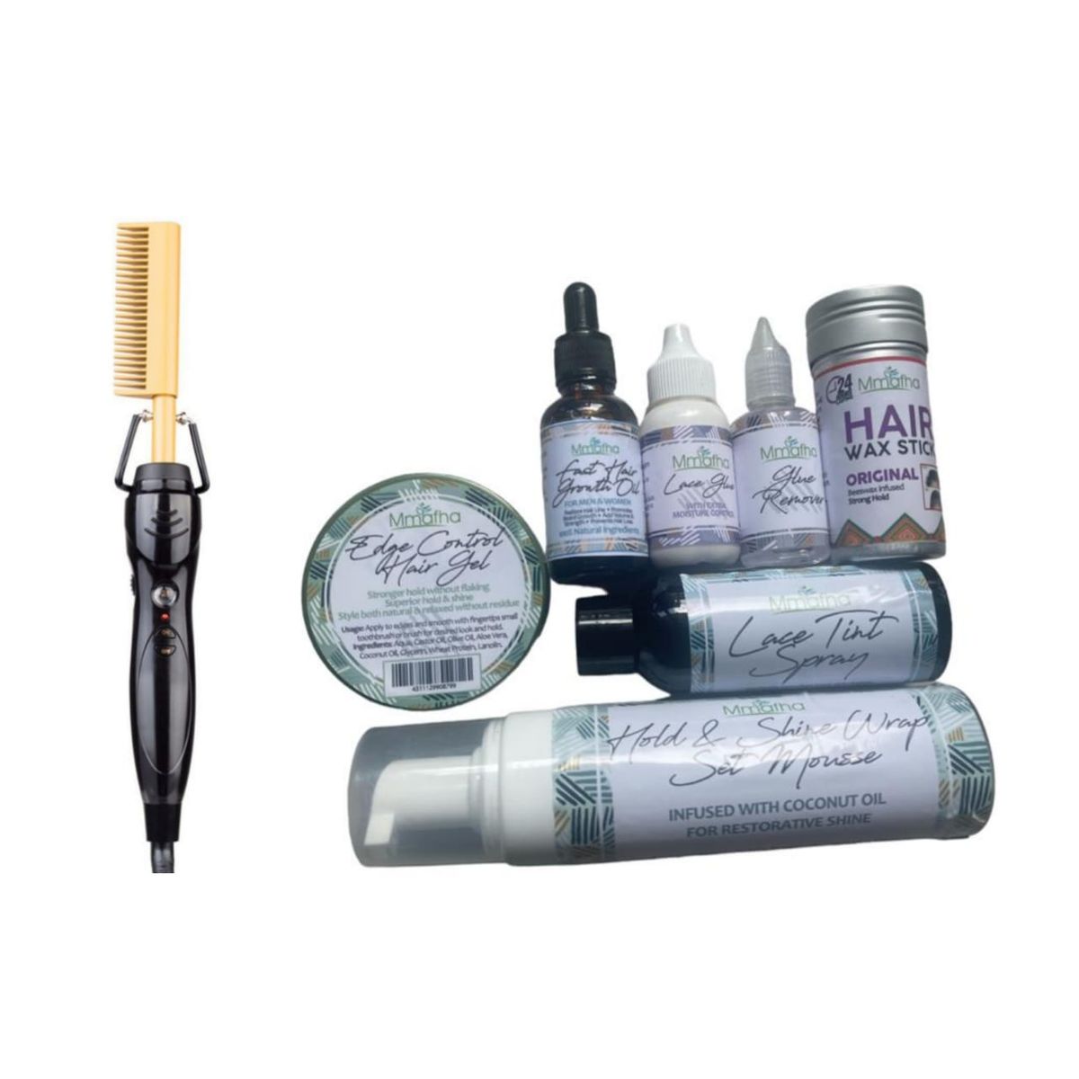 Hot Comb,Wax Stick,Edge Gel,Lace Glue,Lace Tint,Hold&Shine,Remover,Hair