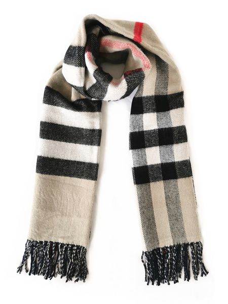Checkered Wool Scarf - Large - 200 x 67 cm