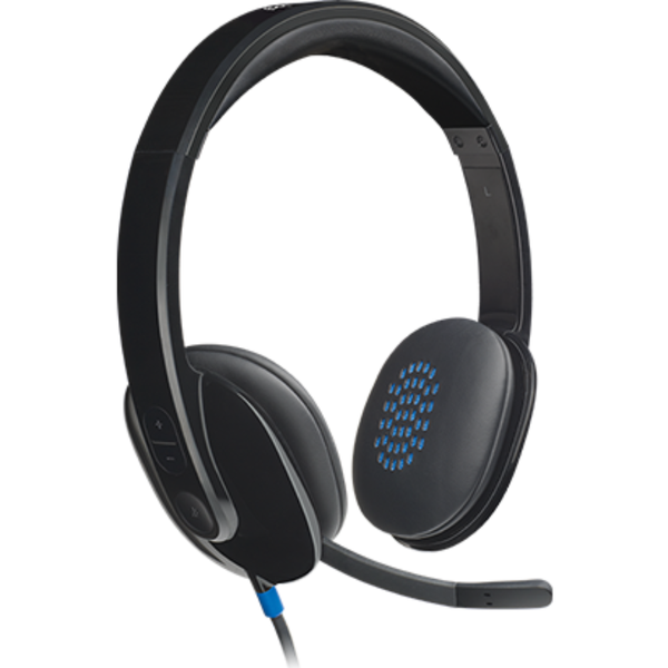 USB Headset with Noise-Cancelling Mic USB-A plug-and-play Headphones
