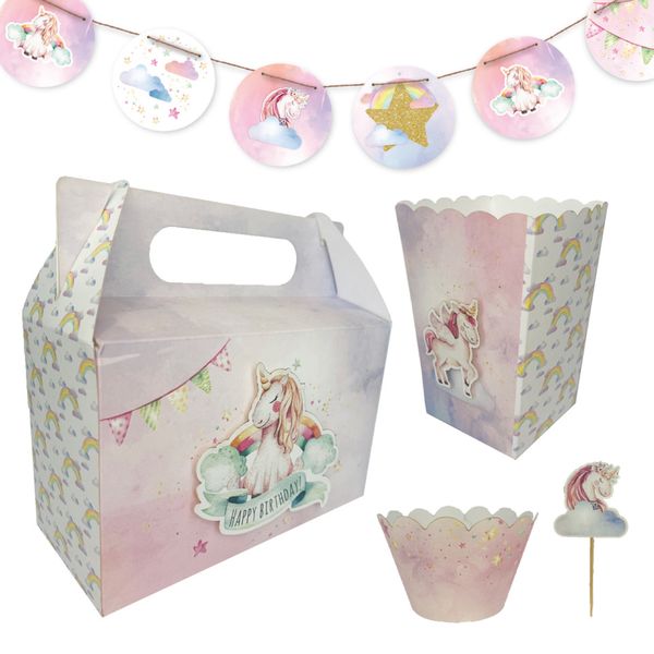 Unicorn Party Theme Decoration Pack - Set of 12