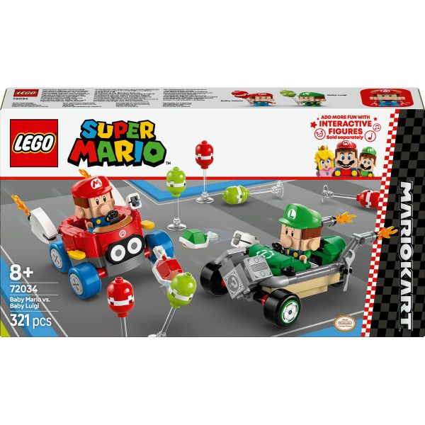 LEGO® Super Mario™: Mario Kart™ – Baby Mario vs. Baby Luigi Toy 72034