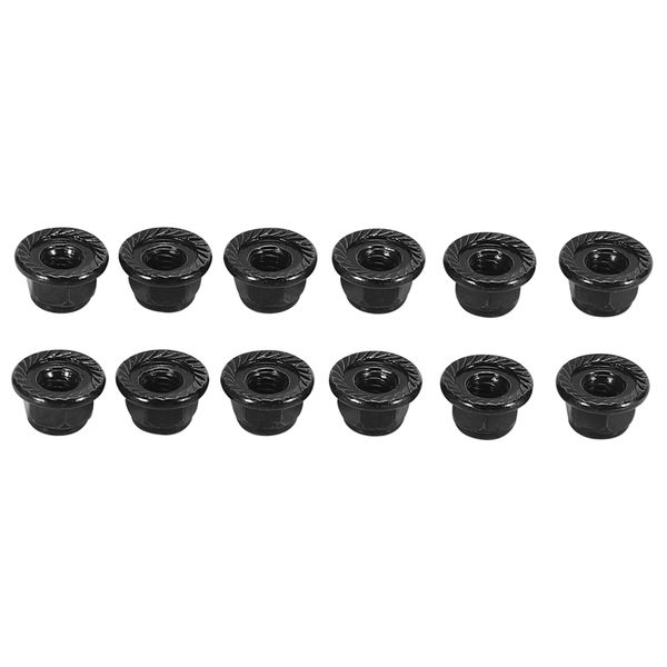 12Pcs Metal 4Mm M4 Wheel Lock Nuts For 1/10 Rc Crawler Car Black
