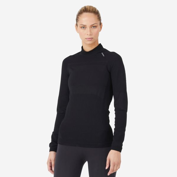 Kiprun Skincare Women's Long-Sleeved Seamless Running T-Shirt - Black