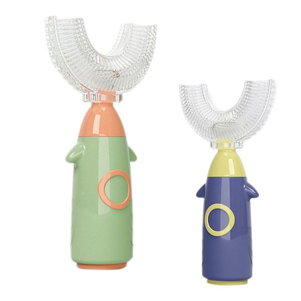 Set of 2 Children's Toothbrushes, Silicone, U-shape, 2 years+