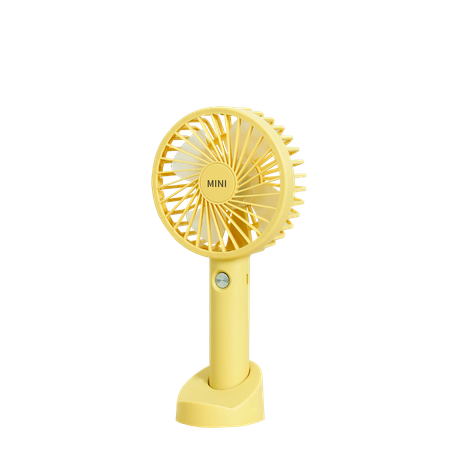 Portable Mini Handheld Fan with Rechargeable Battery and Fan Stand Image