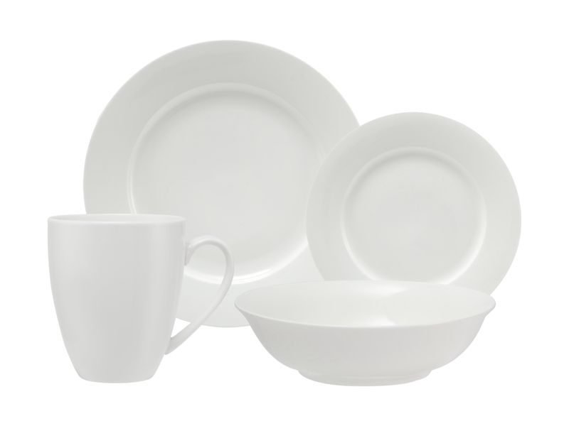 Maxwell &amp; Williams - White Basics Soho Rim Dinner - Set of 16