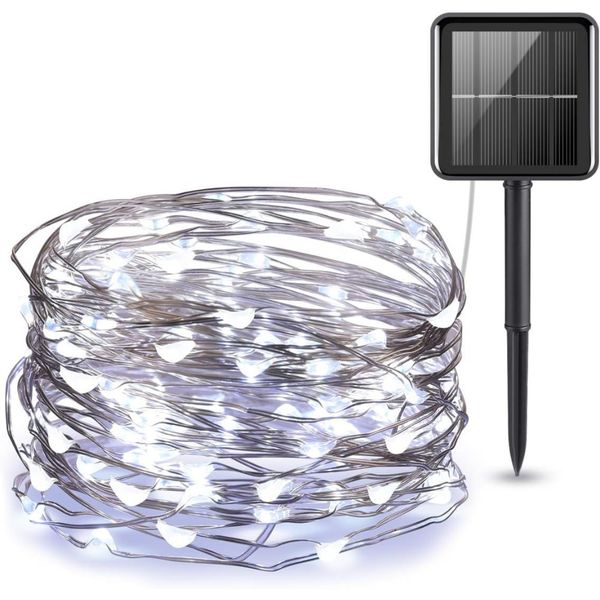 Solar 200 LED Copper Wire Fairy Lights - 20m