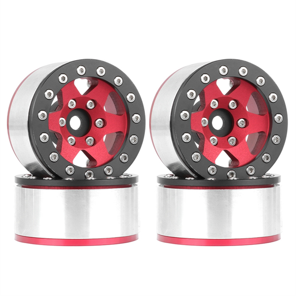Red Black Edge 1.55 Inch Metal Wheel Tire Climbing Car