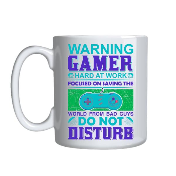 Warning Gamer Hard At Work Mug Gift Idea 140
