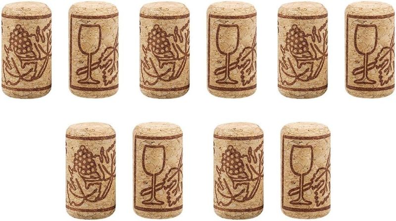Embossed Cork Wine Bottle Stoppers Suitable Bar Wedding Use