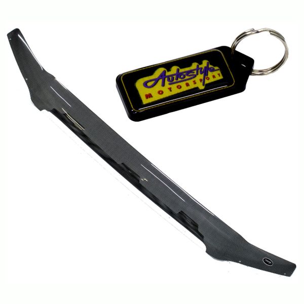 Bonnet Guard Suitable for 2007+ Ford Ranger - Carbon Fibre Look &amp; KeyHolder