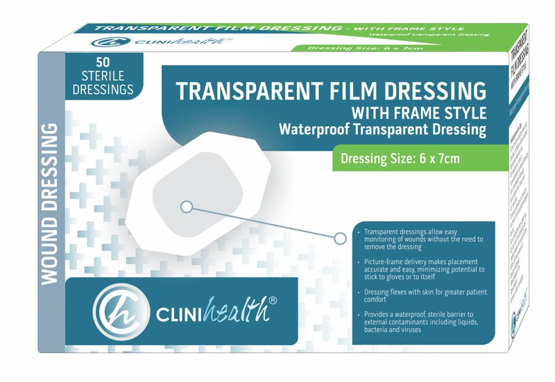 Dressing Transparent Film Frame Style 6 x 7cm - 50S