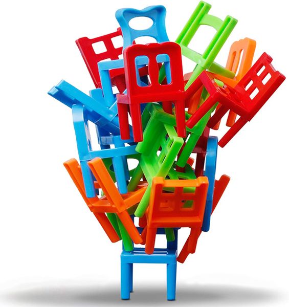 48-Piece Chair Stacking Balance Game - Educational Toy for Kids