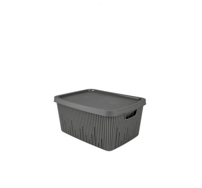 Plastic Multi Use Basket With Lid 3.5L x 2
