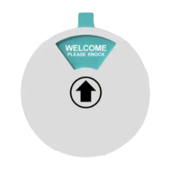 Decor Available Six-Way Round Silver Rotating Door Hanger Sign - 12.7cm