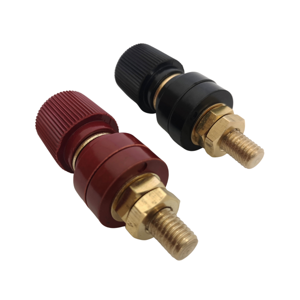 M10 Black &amp; Red Battery Terminal / Electrical Junction Stud