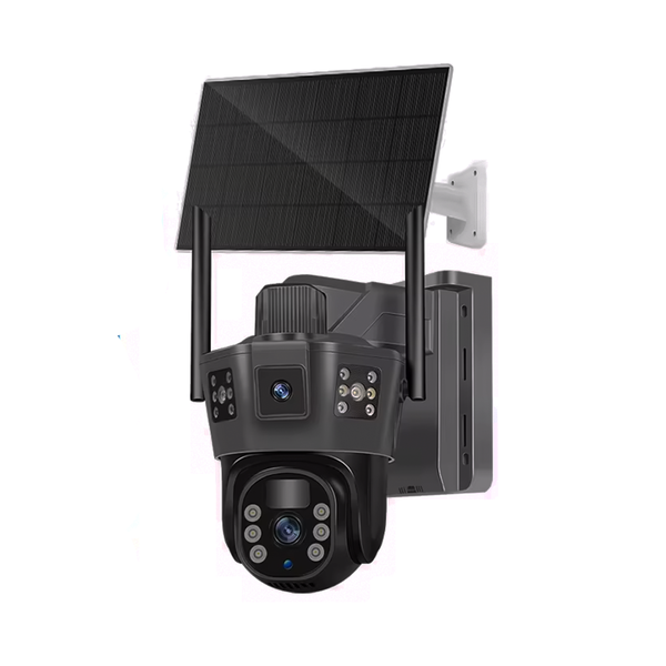 Security Outdoor Solar IP65 Night Vision 3-Eyes Camera