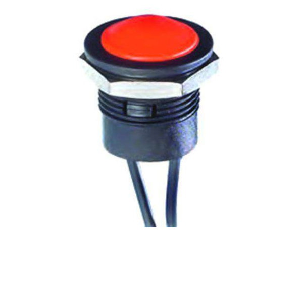 IAR3F1600 IP67 2A 24VDC 16mm Momentary Push Button - Red