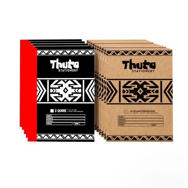 10 Thuto 72 Pages Excersise books and 5 Thuto 2 Quire Feint and Margin