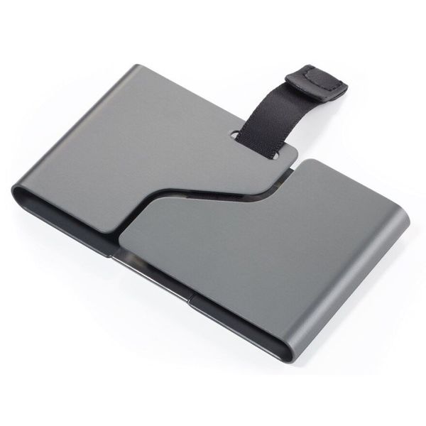 Troika Credit Card Case in Gunmetal Grey Aluminium Get Out