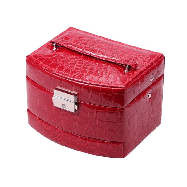 Jewelry Storage Box 3-Layer Pu Earring Ring Jewelry Storage Box