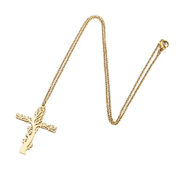 Plant Tree Grow Cross Necklace