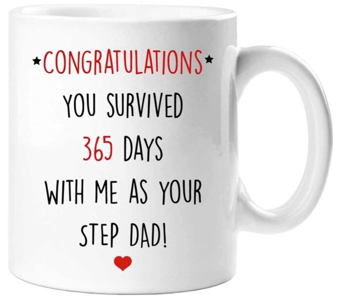 365 Days With Me As Your Step Dad 1st Anniversary Step Child Gift Mug