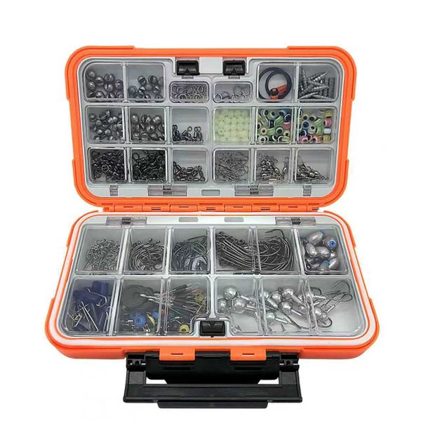 410pcs Fishing Accessories Kit Organized Fishing Tackle Box with Tackle Inc