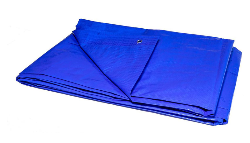 Heavy Duty Waterproof Ground/Drop Sheet (8m x 6m) Blue