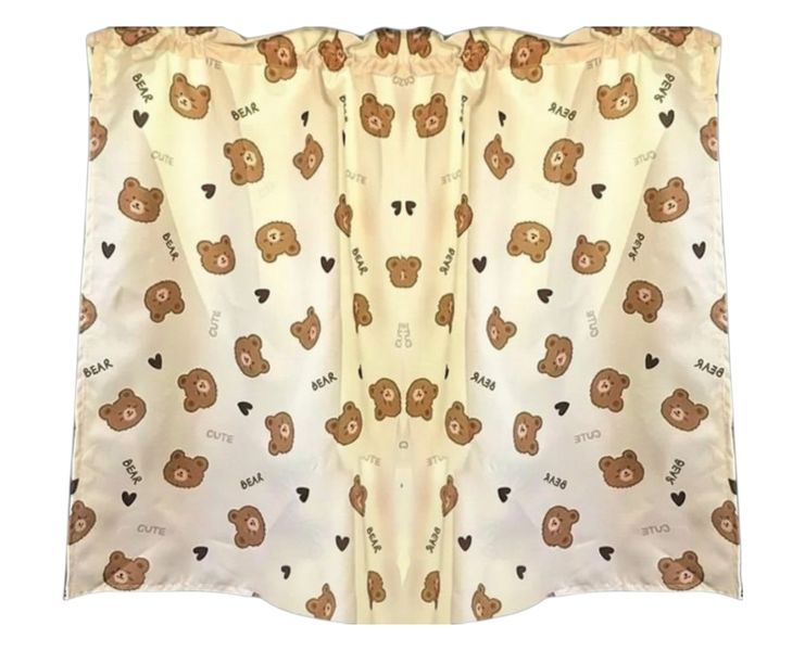 Beige Bear Cartoon Baby Stroller Sunshade