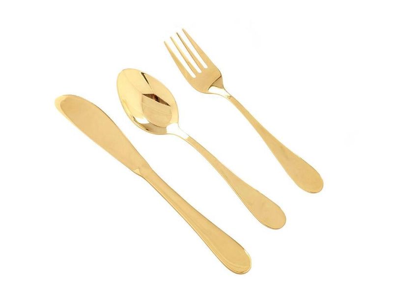 Gold Stainless Steel Cutlery Set (18 Piece Pack)