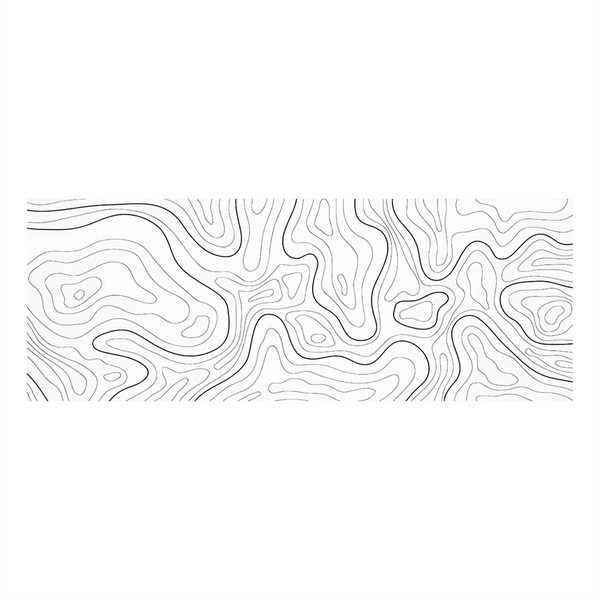 Topographic Contour Extended Big Keyboard Mouse Mat 800x300x2mm